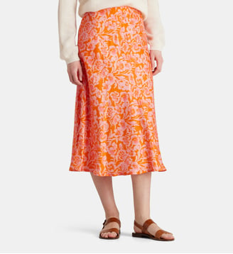Jupe longue fluide Turin Nar  - Galeries Lafayette - Orange