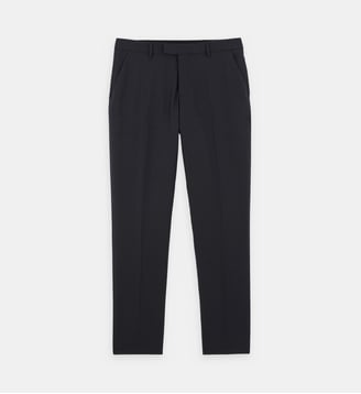 Pantalon de costume Gekko slim en laine à carreaux - Balibaris - Bleu marine