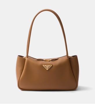 Sac cabas en cuir Darling - Prada - Marron