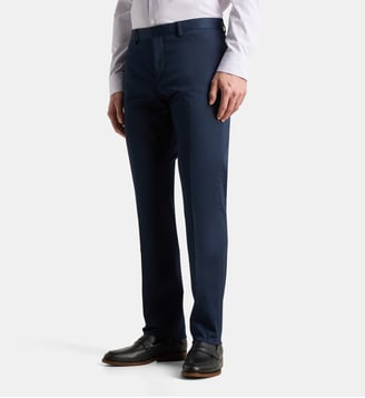 Pantalon de costume ajusté Toton coton - Comptoir GL - Bleu marine