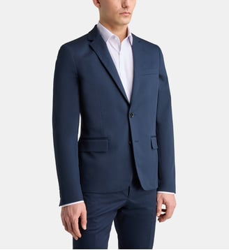 Veste de costume cintrée Toton coton - Comptoir GL - Bleu marine