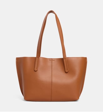 Sac cabas Mini Serena grainé - Galeries Lafayette - Marron cannelle
