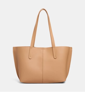 Sac cabas Mini Serena grainé - Galeries Lafayette - Caramel