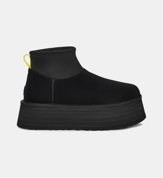 Bottines compensées Classic Mini Dipper cuir - Ugg - Noir