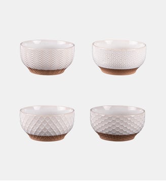 Coffret de 4 coupelles - Table Passion - Beige