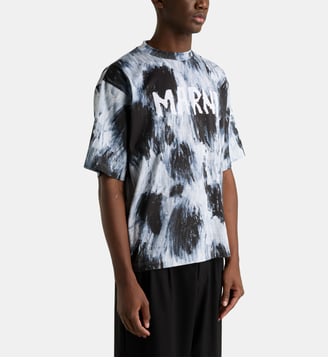 T-shirt droit imprimé coton - Marni - Gris