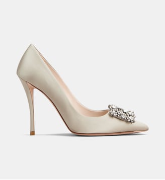 Escarpins Flower Strass Sin 100 - Roger Vivier - Gris perle