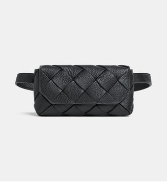 Sac banane en cuir Intreccio - Bottega Veneta - Noir