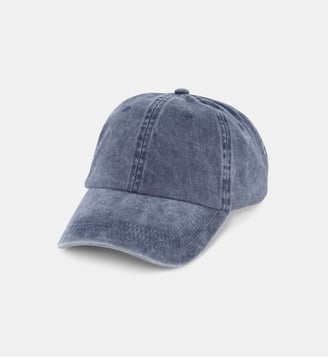 Casquette Cusdelav US coton délavé - Galeries Lafayette - Bleu marine