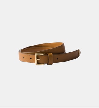 Ceinture classique en cuir Saffiano - Prada - Marron