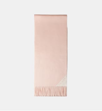 Écharpe cachemire femme signature - Prada - Poudre