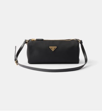 Sac pochette en Re-Nylon et cuir - Prada - Noir