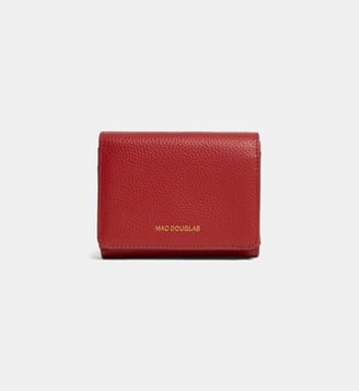 Porte-monnaie Cappuccino Alba en cuir - Mac Douglas - Lie de vin