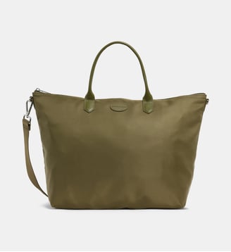Sac cabas Cristal Cabas M nylon garni de cuir  - Mac Douglas - Kaki