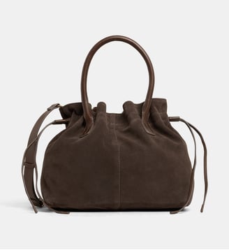 Sac cabas Cameron en cuir et suède - Galeries Lafayette - Marron