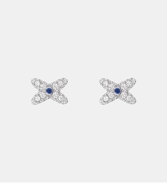 Boucles d'oreilles en or blanc saphirs et diamants - Chaumet - Or blanc
