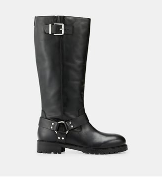 Bottes plates Darina en cuir - Cosmoparis - Noir