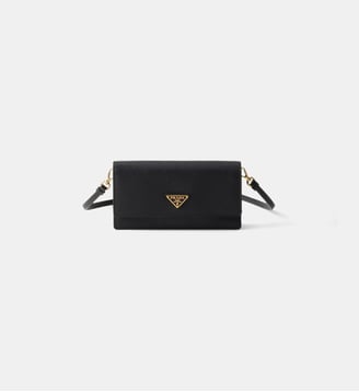 Mini Sac à main en cuir Saffiano - Prada - Noir
