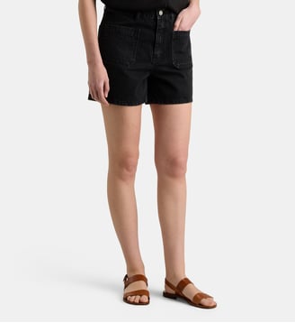 Short Redford SH coton bio denim - Galeries Lafayette - Noir moyen