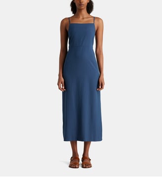 Robe tablier longue fluide Lourma fluide - Jodhpur - Bleu nuit