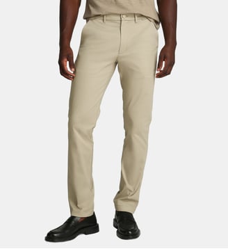 Pantalon chino slim coton satiné stretch - Calvin Klein - Beige