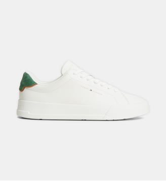 Baskets basses Court Essential - Tommy Hilfiger - Blanc et vert