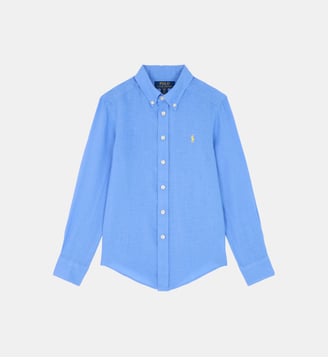 Chemise droite en lin - Polo Ralph Lauren - Bleu