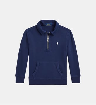 Sweat droit signature en coton mélangé - Polo Ralph Lauren - Marine