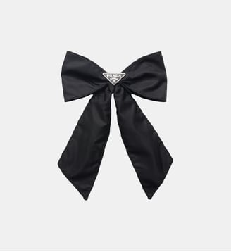 Barrettes Noeud en Re-Nylon - Prada - Noir et doré
