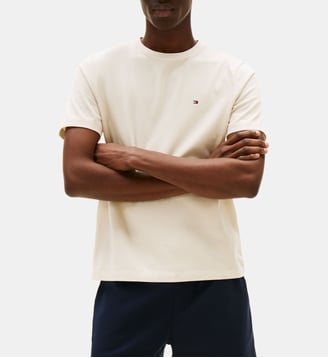 T-shirt droit coton - Tommy Hilfiger - Blanc