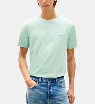 T-shirt droit coton - Tommy Hilfiger - Vert clair