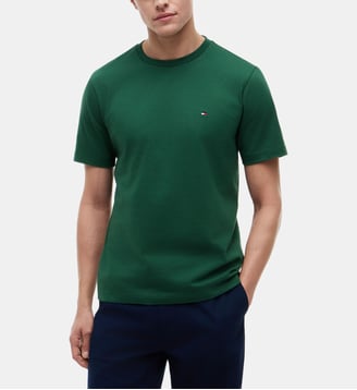 T-shirt droit coton - Tommy Hilfiger - Vert foncé 1
