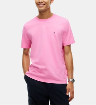 T-shirt droit coton - Tommy Hilfiger - Rose