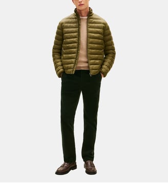 Doudoune courte droite nylon matelassé - Tommy Hilfiger - Kaki