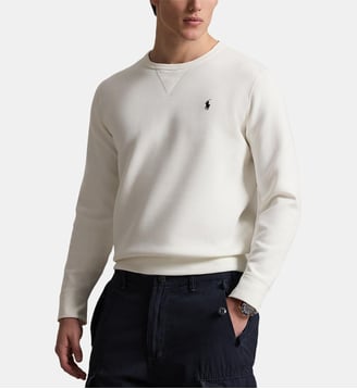 Sweat droit en coton mélangé signature - Polo Ralph Lauren - Blanc