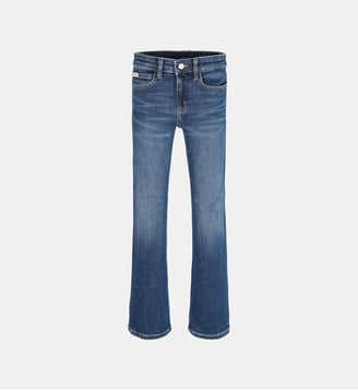 Jean flare coton stretch délavé - Calvin Klein - Bleu