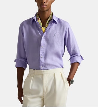 Chemise Custom Fit en lin - Polo Ralph Lauren - Lavande