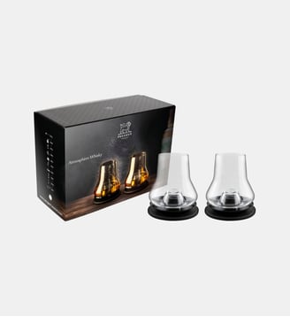 Coffret de 2 verres dégustation Whisky avec socles rafraichisseurs - Peugeot - Noir mat
