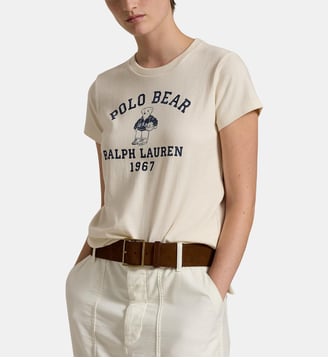 T-shirt droit Polo Bear en coton - Polo Ralph Lauren - Crème