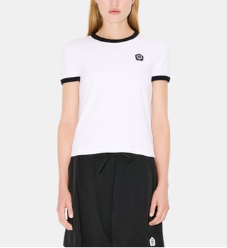 T-shirt droit Boke Flower en coton - Kenzo - Blanc