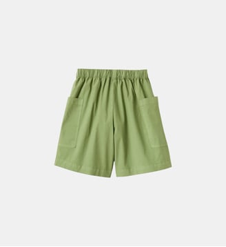 Short droit en coton - IL GUFO - Vert