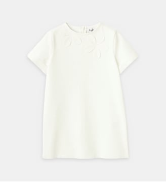 Robe détails fleurs brodées - IL GUFO - Blanc