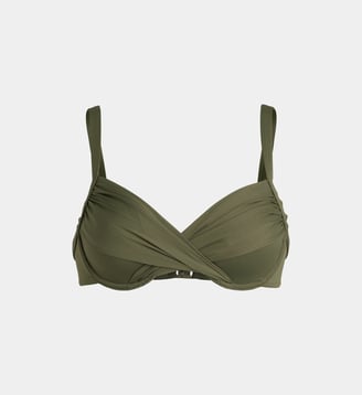 Soutien-gorge de bain Saskia drapé - Livia - Kaki