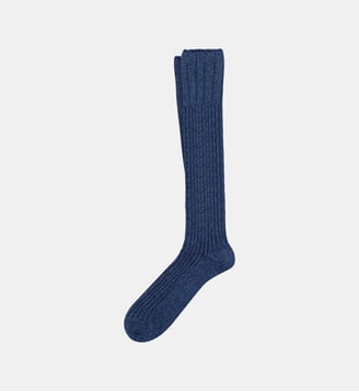 Chaussettes hautes Barcelona en coton mélangé - ANT45 - Bleu marine