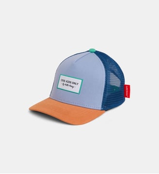Casquette filet Mini Marine coton bio - Hello Hossy - Bleu et marron