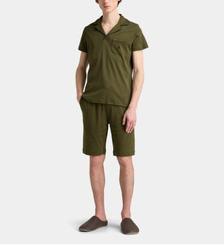 Ensemble Pyjacourt slim en coton - Polo Ralph Lauren - Kaki foncé