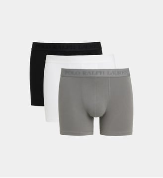 Lot de 3 boxers signature en coton mélangé - Polo Ralph Lauren - Noir et blanc