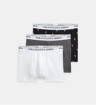 Lot de 3 boxers en coton signature - Polo Ralph Lauren - Blanc et gris
