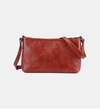Sac à main en cuir signature - Arthur & Aston - Acajou