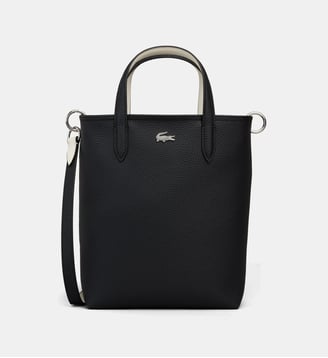 Sac shopping vertical Anna grainé - Lacoste - Noir